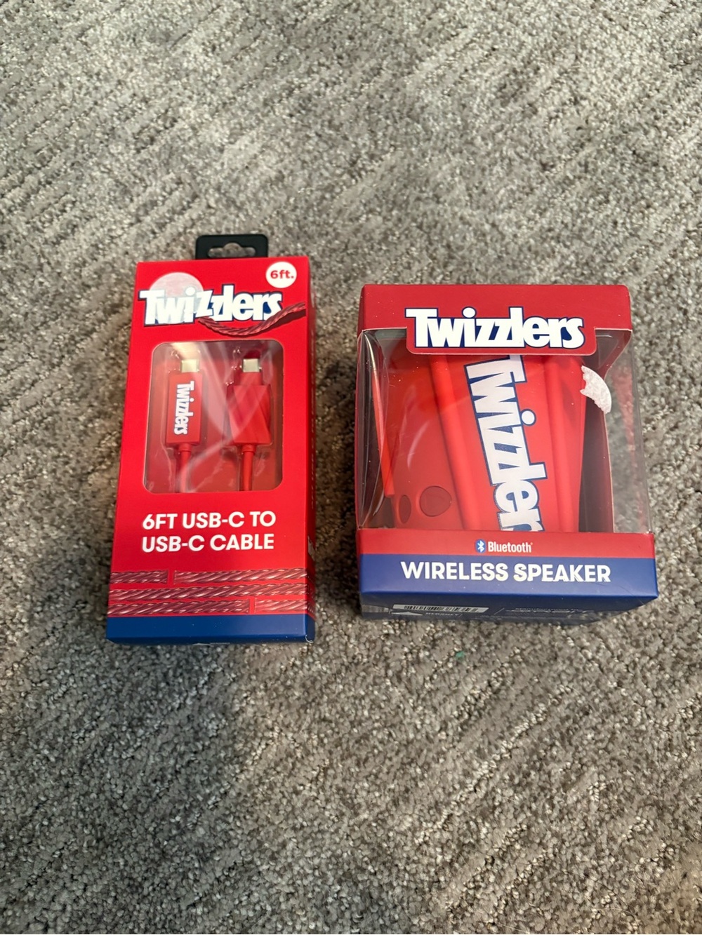 Twizzlers Red Wireless Bluetooth Speaker + 6ft USB-C Cable